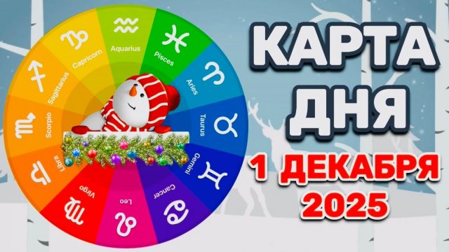"КАРТА ДНЯ" на 1 ДЕКАБРЯ 2025 года (Оракул ЛЕНОРМАН)!!!