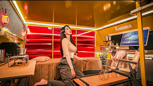 Кемпинг в роскошной большой палатке с печкой на свежем воздухе в лесу. Бушкрафт