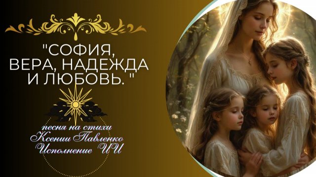 "СОФИЯ,ВЕРА,НАДЕЖДА,ЛЮБОВЬ. " песня на стихи Ксении Павленко