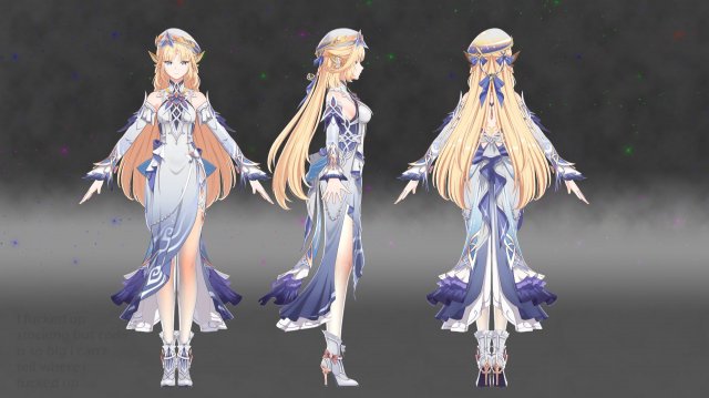 Genshin Impact 6.2: рендер модельки Николь