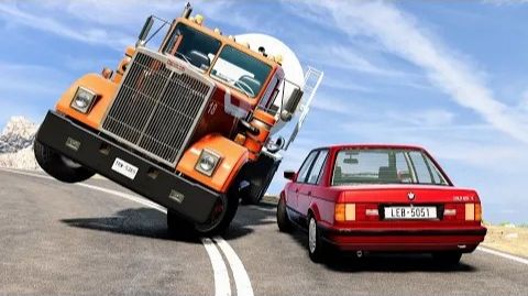 Реалистичные падения автомобиля с обрыва #50 - Крушение BeamNG Drive