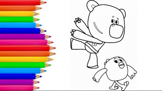 Ми-ми-мишки раскраска | Видео для детей | Учим цвета | Кеша и Цыпа