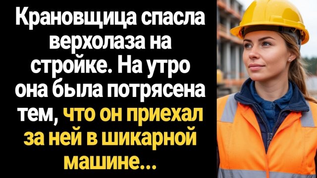 ИСТОРИИ ИЗ ЖИЗНИ/Крановщица спасла верхолаза на стройке. На утро она была потрясена, что он приехал