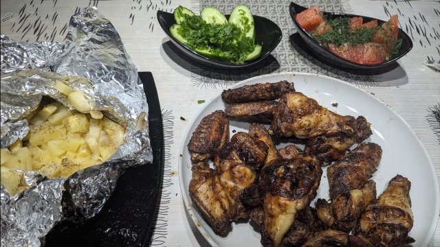 Субботний шашлык.