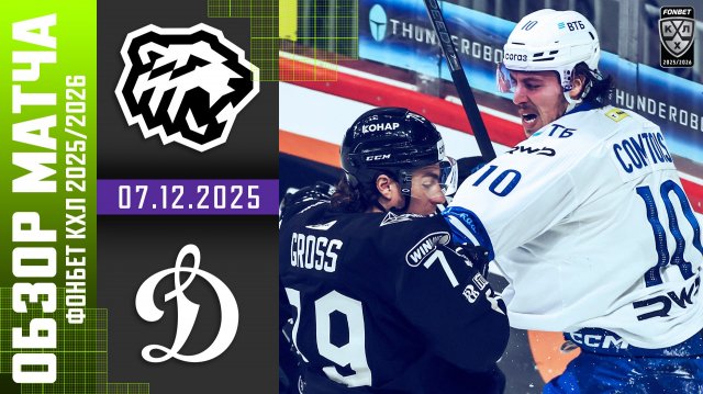 ТРАКТОР – ДИНАМО МОСКВА | Обзор матча Фонбет КХЛ сезон 2025/2026 | 07.12.2025