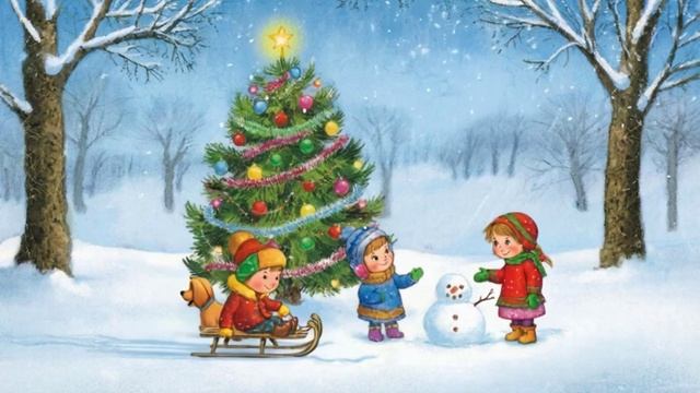 Футаж. Новый год. Снеговик. Дети.