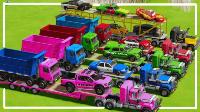 Мультики для детей про машинки. Громкие грузовики гоняют по трассам до гаражей. Мультики малышам