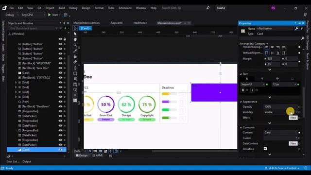 WPF Tutorial : DASHBOARD design in Visual studio blend | Handy Controls | Live Charts | User Contro
