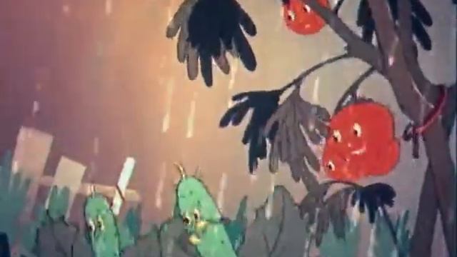 Весёлый огород /1947/Happy Kitchen-Garden / мультфильм В. Сутеева/СССР