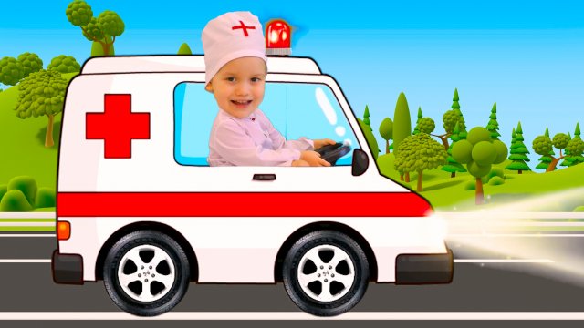 Синий трактор Песенки для детей Скорая помощь спешит Пять тракторят