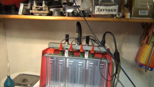 Правильная мойка в УЗ ванне и тестирование форсунок на стенде.