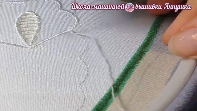 Машинная вышивка ☀ Обрабатываем края и рисунок на салфетке