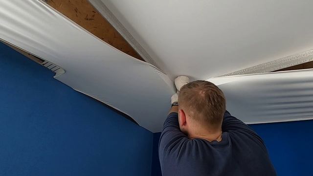 Как сделать двухуровневый натяжной потолок с углами под 90. Как замерить и растяжка складок на углах