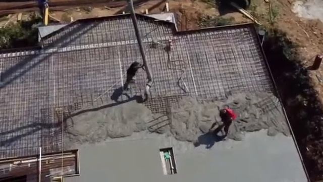 Заливка перекрытия второго этажа в Астреево