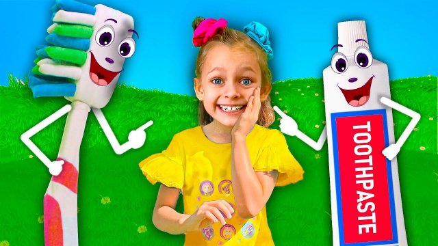 Песня о чистке зубов|Хорошие привычки|Развивающие песенки для малышей от Майи и Маши