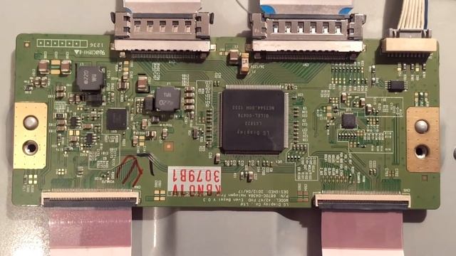 Ремонт платы T-CON монитора LG 42WS50MS-B. Нет изображения