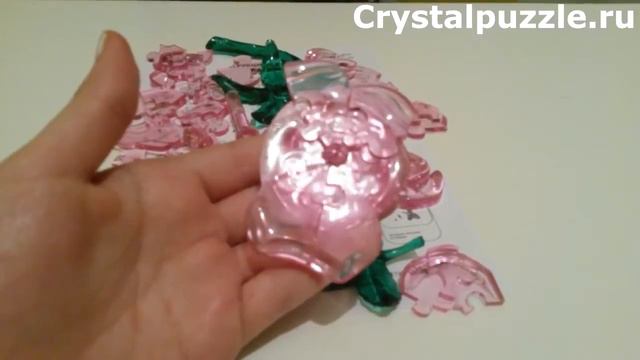 3D Crystal puzzle Rose