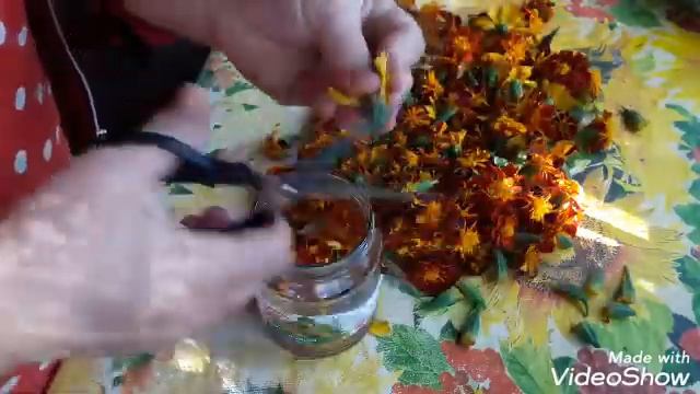 Масло для салатов из бархатцев...