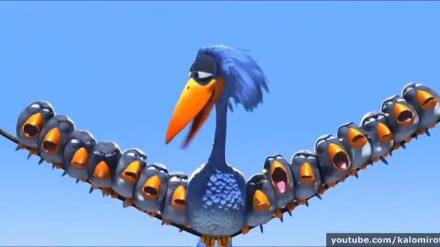 Смешной мультик  Злые птички на проводе