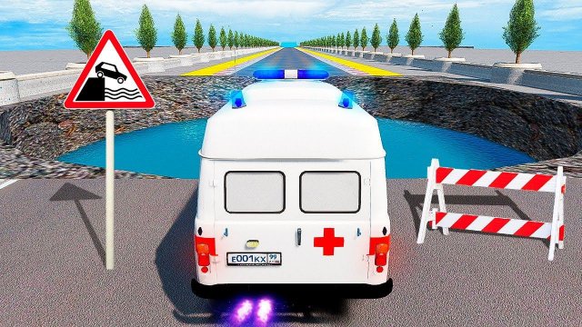 ПРОЕДЕТ ЛИ БУХАНКА СКОРАЯ ПОМОЩЬ ОПАСНУЮ ЯМУ С ВОДОЙ В ГТА 5 МОДЫ! ЭКСПЕРИМЕНТЫ В GTA