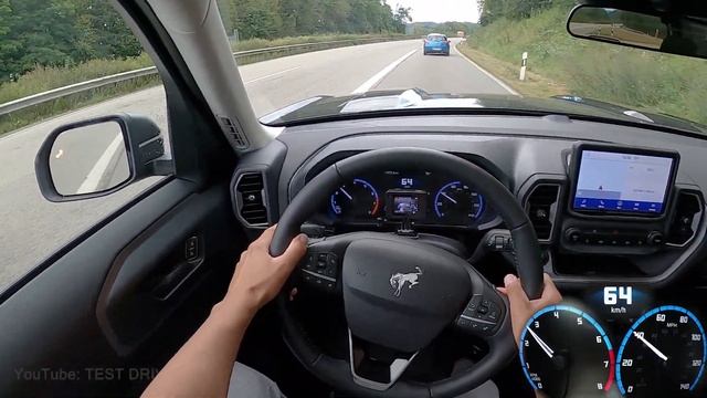 2021 Ford Bronco Sport 1.5L EcoBoost Big Bend AWD 181 HP TOP SPEED AUTOBAHN DRIVE POV