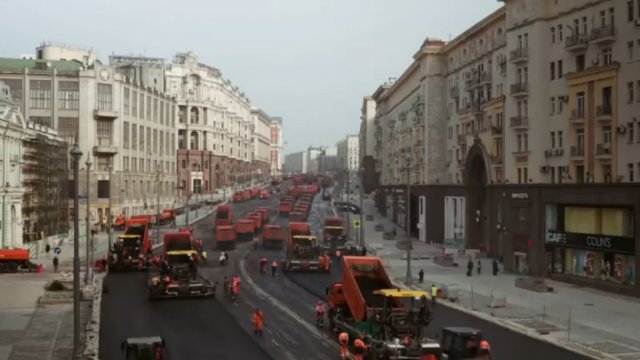  Как на Тверской асфальт клали