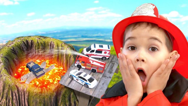 Машинка попала в ЛАВУ в игрушечном городе Matchbox #ЭрикШоу