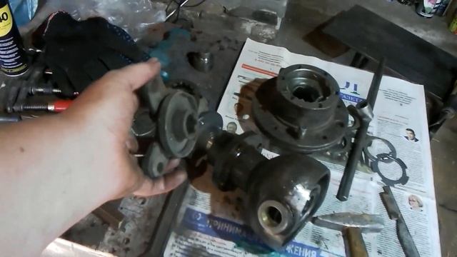Узел перелома  поворота вездехода из поворотного кулака УАЗ сборка и чертежи