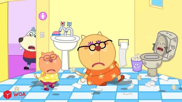 Розовый против черного туалета - Приучение к туалету и уборка с Lucy | Lucy на русском