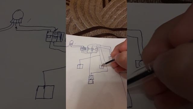 Показываю как будет делаться проводка в гараже