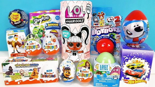 15 Киндер Сюрпризов, Unboxing Kinder Surprise LOL HAIRGOALS, Щенячий патруль,ФИКСИКИ,куклы ЛОЛ,Барби