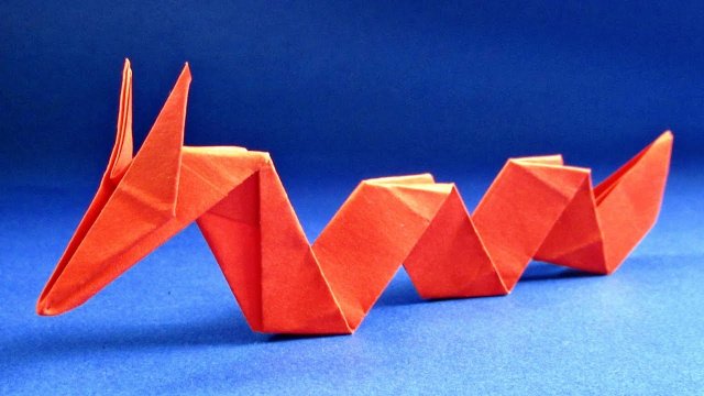 Оригами змея. Как сделать дракона из бумаги - ЗМЕЙ ДРАКОН