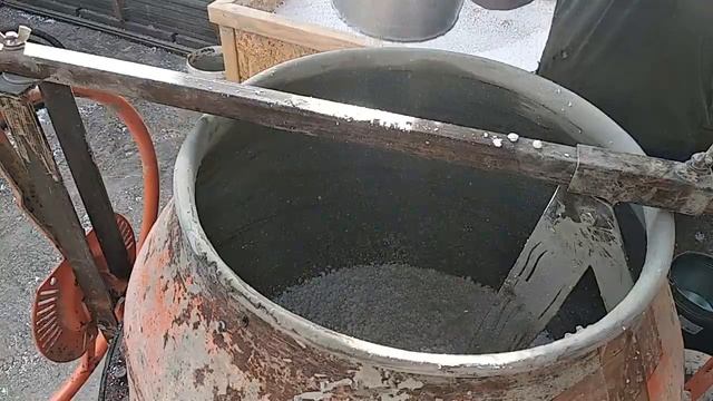 Полистиролбетон своими руками. Новый уровень. Замес.