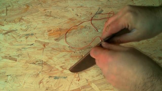 Как шить кожу шилом  |  How to sew leather awl