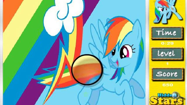 Rainbow Dash Hidden Stars (Май литл пони: Искать звезды с Радугой Дэш) - прохождение игры