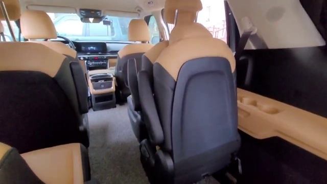 Обзор трансформации салона Kia Carnival 4 2021 года из Кореи 9 мест