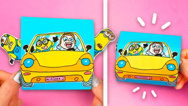 Простые поделки из бумаги Бумажные приколы Diy Лайфхаки для школы