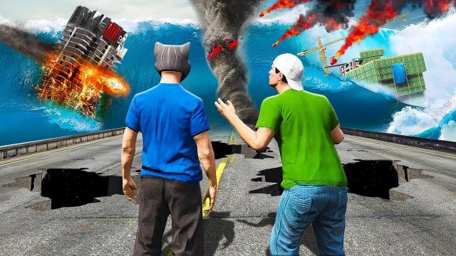 ВЫЖИВАНИЕ С РАЙЛЮХОЙ В КОНЕЦ СВЕТА! КАК ПЕРЕЖИТЬ МЕТЕОРИТНЫЙ ДОЖДЬ И ТОРНАДО ГТА 5 МОДЫ МУРКА