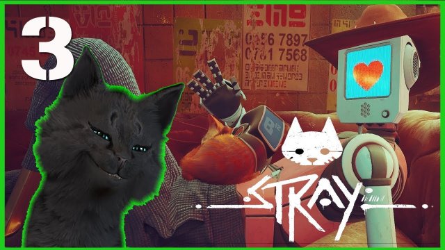 Супер Кот ИЩЕМ ЗАПИСКИ МОМО НА КРЫШАХ ГОРОДА часть 3 ? Stray приключения кота в городе роботов