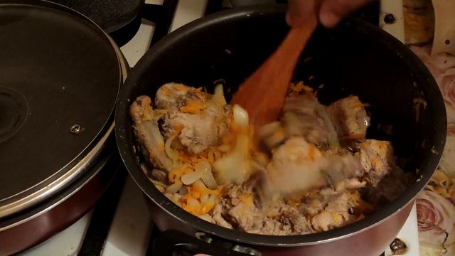 Свиные ребра тушеные с картошкой/Простой рецепт
