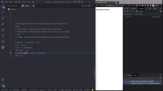 Learn React 18 - Javascript for React part - 1 (optional)