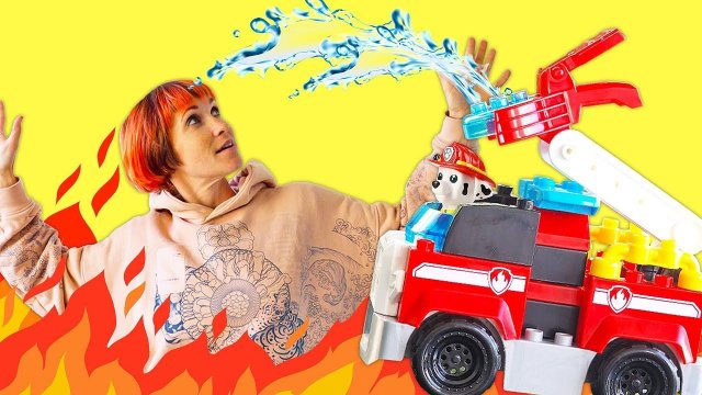 Видео для детей Капуки Кануки - машинки и Маша Капуки потушили пожар! Давай почитаем по буквам!