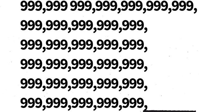 1 googol minus  1=???￼