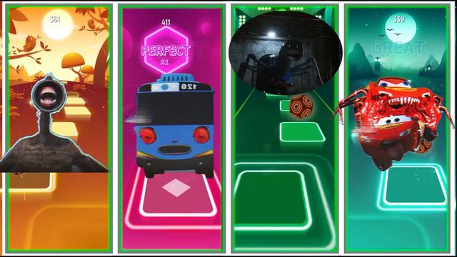 Tomas Train Exe vs McQueen Eater vs Choo Choo Toilet Charles vs SIREN HEAD Tiles hop EDM Rush