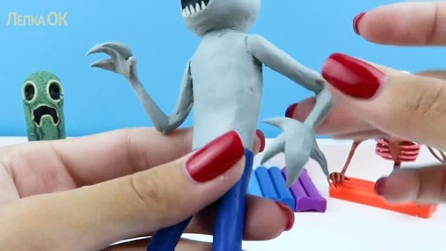 МИСТЕР ХОПC и Монстр ПАУК из игры Mr. Hopps Playhouse 2 / Лепим фигурки из пластилина с Лепка ОК