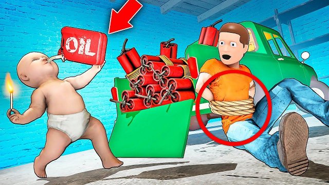 РЕБЕНОК НАПОИЛ ПАПУ МАШИННЫМ МАСЛОМ! СОЖГЛИ НОВЫЙ ГАРАЖ