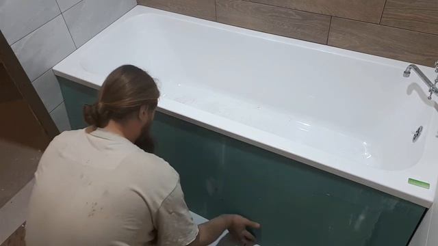 Экран под ванну из плитки, как я делаю