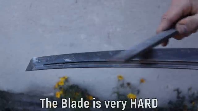 Ковка меча Вакидзаси из большой цепи.