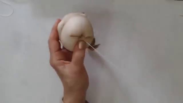 Кукла из капрона Бабушка. Сделать голову куклы из капрона. Схема утяжки лица.Muñeca estilo soft. 1