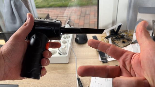 VANBAR Compressed Air Duster, Electric Air Duster with LED, 110000RPM Unboxing and instructions